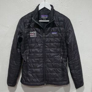 Patagonia Black Brick Puffer Jacket With Stanford Women In Business Size S